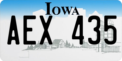 IA license plate AEX435