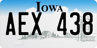 IA license plate AEX438