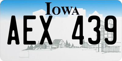 IA license plate AEX439