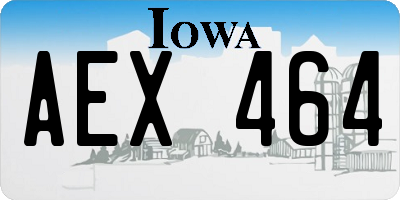 IA license plate AEX464