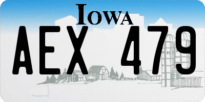 IA license plate AEX479
