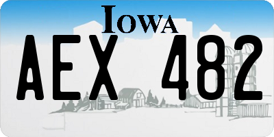 IA license plate AEX482