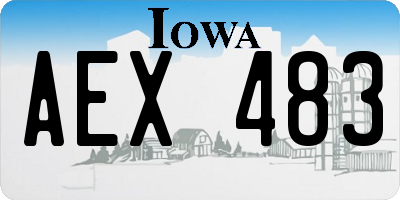 IA license plate AEX483