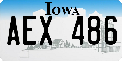 IA license plate AEX486