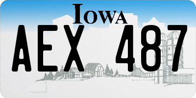 IA license plate AEX487