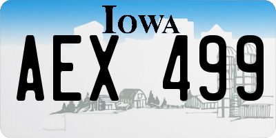 IA license plate AEX499