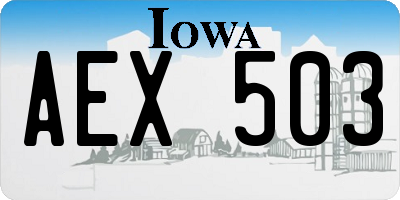 IA license plate AEX503