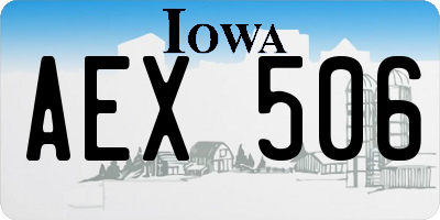 IA license plate AEX506