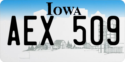 IA license plate AEX509
