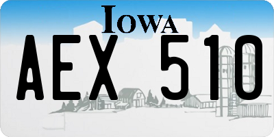 IA license plate AEX510