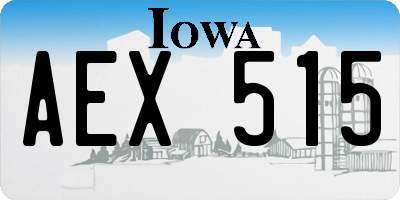 IA license plate AEX515