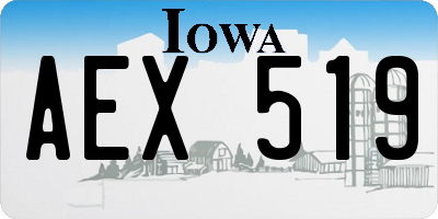 IA license plate AEX519