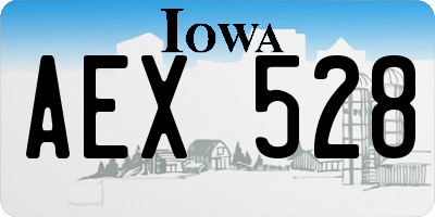 IA license plate AEX528