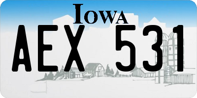 IA license plate AEX531