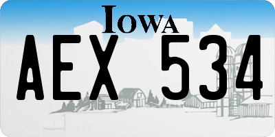 IA license plate AEX534