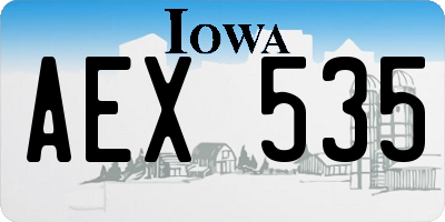 IA license plate AEX535