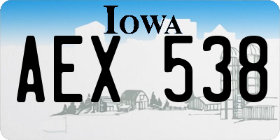 IA license plate AEX538