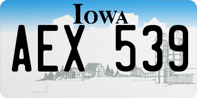 IA license plate AEX539