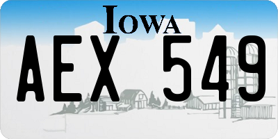 IA license plate AEX549