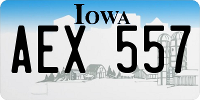 IA license plate AEX557