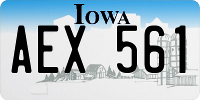 IA license plate AEX561