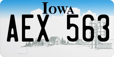 IA license plate AEX563