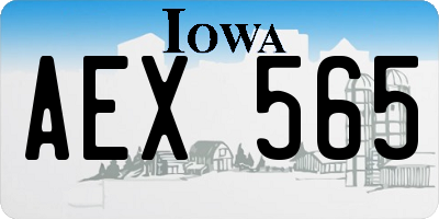 IA license plate AEX565
