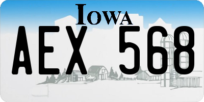 IA license plate AEX568