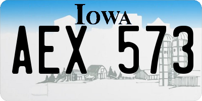 IA license plate AEX573