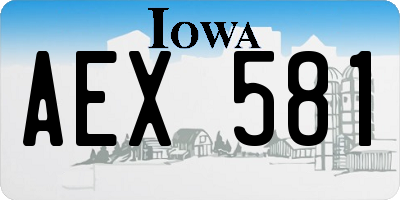 IA license plate AEX581