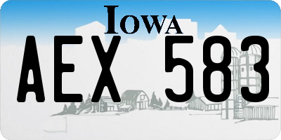 IA license plate AEX583