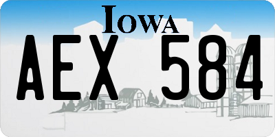IA license plate AEX584