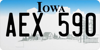 IA license plate AEX590
