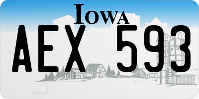 IA license plate AEX593