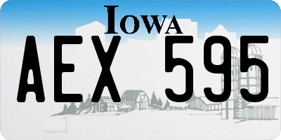 IA license plate AEX595