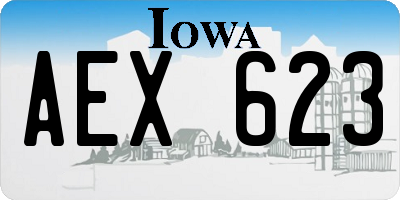 IA license plate AEX623