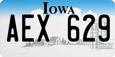 IA license plate AEX629
