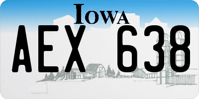 IA license plate AEX638