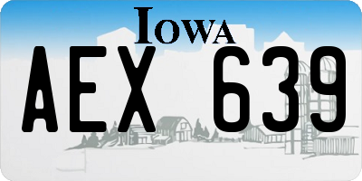 IA license plate AEX639