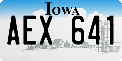 IA license plate AEX641