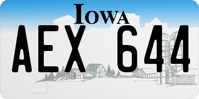 IA license plate AEX644