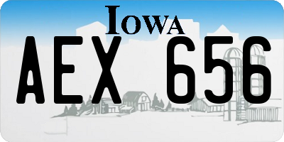 IA license plate AEX656