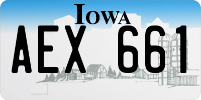 IA license plate AEX661