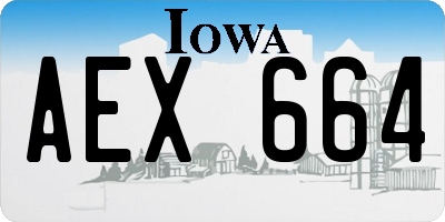 IA license plate AEX664