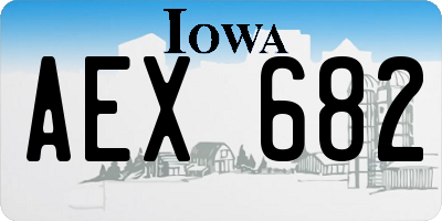 IA license plate AEX682
