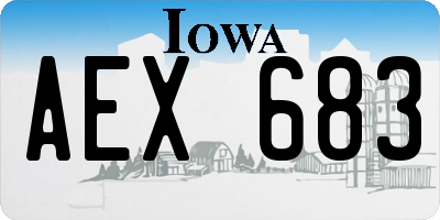IA license plate AEX683