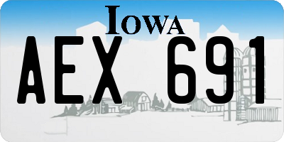 IA license plate AEX691