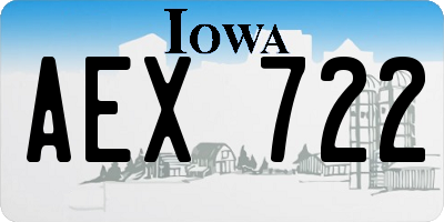 IA license plate AEX722