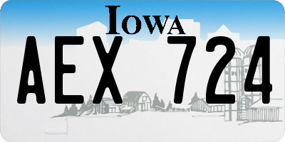 IA license plate AEX724