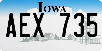 IA license plate AEX735